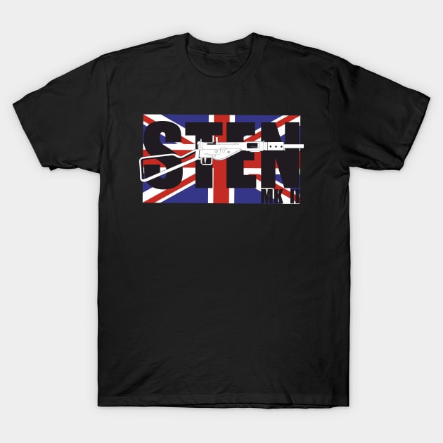 British STEN Mk 2 submachine gun T-Shirt by FAawRay